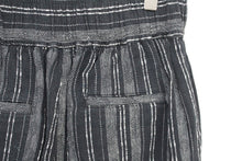 Load image into Gallery viewer, M&S Marks & Spencer Ladies Black Linen Blend Striped Shorts UK8 RRP19.5 NEW
