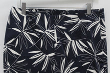 Load image into Gallery viewer, M&S Marks & Spencer Ladies Navy Blue Leaf Print Trousers UK12 RRP22.5 NEW