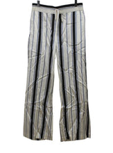 Load image into Gallery viewer, M&S Marks & Spencer Ladies Beige Black Wide Leg Trousers Reg UK8 RRP35 NEW