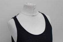 Load image into Gallery viewer, M&S Marks & Spencer Ladies Navy Blue Scoop Neck Vest Top UK10 RRP12.5 NEW
