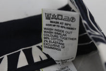 Load image into Gallery viewer, M&S Marks & Spencer Ladies Navy Blue Leaf Print Trousers UK12 RRP22.5 NEW