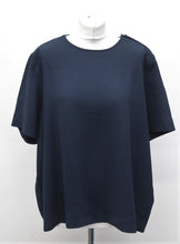 Load image into Gallery viewer, M&S Marks & Spencer Ladies Navy Blue Short Sleeve Top UK18 RRP39.5 NEW