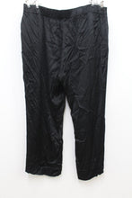 Load image into Gallery viewer, M&S Marks & Spencer Ladies Black Satin Wide Leg Trousers UK24 RRP39.5 NEW