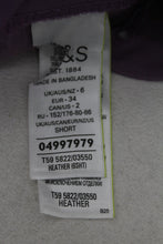Load image into Gallery viewer, M&S Marks & Spencer Ladies Heather Purple Slim Crop Trousers UK6 RRP22.5 NEW