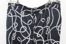 Load image into Gallery viewer, M&S Marks & Spencer Ladies Navy Blue Rope Print Trousers UK18 RRP35 NEW