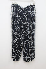 Load image into Gallery viewer, M&S Marks & Spencer Ladies Navy Blue Rope Print Trousers UK18 RRP35 NEW