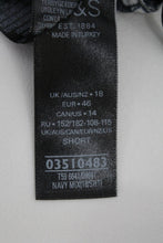Load image into Gallery viewer, M&S Marks & Spencer Ladies Navy Blue Rope Print Trousers UK18 RRP35 NEW