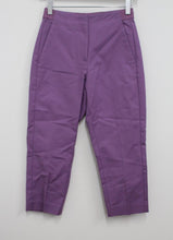Load image into Gallery viewer, M&S Marks & Spencer Ladies Heather Purple Slim Crop Trousers UK6 RRP22.5 NEW