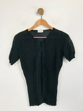 Load image into Gallery viewer, Pringle of Scotland Women's Knit Short Sleeve Cardigan | S UK8 | Black