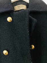 Load image into Gallery viewer, Zara Women’s Wool Blend Pea Coat | M UK12 | Blue