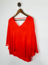 Load image into Gallery viewer, Zara Women's V-Neck Cape Crop Blouse | M UK10-12 | Orange
