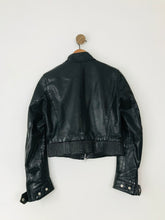 Load image into Gallery viewer, Belstaff Women’s Cropped Leather Biker Jacket | 44 UK12 | Black