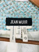 Load image into Gallery viewer, Jean Muir Women's Tweed Overcoat | UK12 | Blue