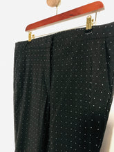Load image into Gallery viewer, Zara Women's Polka Dot High Waist Smart Trousers | XL UK16 | Black
