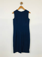 Load image into Gallery viewer, Gail Hoppen Women's Wool Sleeveless A-Line Dress | UK10 | Blue