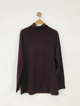 Load image into Gallery viewer, COS Women’s Wool Mock Turtleneck Jumper Top | L UK16 | Red