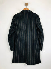 Load image into Gallery viewer, Olsen Women's Wool Striped Overcoat Coat | UK14 | Grey