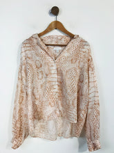 Load image into Gallery viewer, Topshop Women's Animal Print Button-Up Shirt | UK14 | Pink