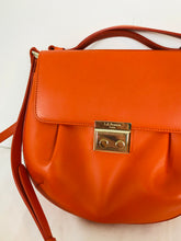 Load image into Gallery viewer, L.K. Bennett Women’s Leather Crossbody Saddle Bag | H9 W10 | Orange