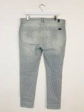 Load image into Gallery viewer, 7 For All Mankind Womens Slim Leg Stripe Trouser | W36” L27” | Blue and White