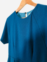 Load image into Gallery viewer, Oasis Women's Pleated Smart A-Line Dress NWT | UK10 | Blue