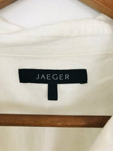 Load image into Gallery viewer, Jaeger Women's Linen Embroidered Button-Up Shirt | UK14 | White