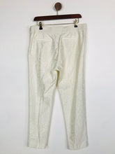 Load image into Gallery viewer, Coast Women's Jacquard Tapered Smart Trousers NWT | UK12 | White