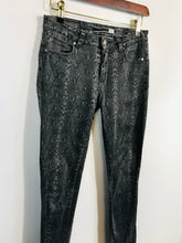 Load image into Gallery viewer, SportMax Code Women's Snake Print Skinny Jeans | UK 8 28 | Grey