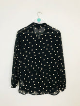 Load image into Gallery viewer, Phase Eight Women’s Polka Dot Sheer Shirt | UK10 | Black