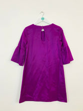 Load image into Gallery viewer, French Connection Women’s Bell Sleeve Shirt Dress | UK12 | Purple