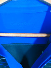 Load image into Gallery viewer, Calvin Klein Men's Striped Polo Shirt | L | Blue