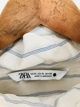 Load image into Gallery viewer, Zara Women's Striped High Neck Blouse | XL UK16 | White