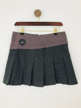 Load image into Gallery viewer, United Colors Of Benetton Women’s Wool Pleated Mini Skirt | 42 UK10 | Grey