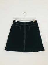 Load image into Gallery viewer, Whistles Women’s Contrast A-Line Skirt | UK10 | Black