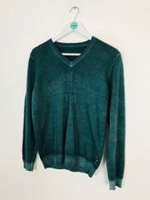Load image into Gallery viewer, Armani Jeans Men’s V Neck Knit Jumper | M | Green