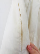 Load image into Gallery viewer, Zara Women’s Pleated A-Line Denim Midi Skirt | M UK10-12 | Cream White