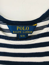 Load image into Gallery viewer, Ralph Lauren Kid's Striped Pleated A-Line Dress | Age 7 | Blue
