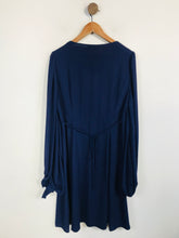 Load image into Gallery viewer, Biba Women's Long Sleeve A-Line Dress | UK18 | Blue