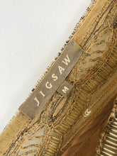 Load image into Gallery viewer, Jigsaw Women's Silk Sequin Embroidered Mini Dress | M UK10 | Brown