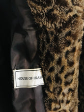 Load image into Gallery viewer, House of Fraser Women's Faux Fur Leopard Print Overcoat Coat | M UK10-12 | Brown