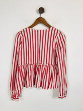 Load image into Gallery viewer, Zara Women's Striped Smock Blouse | M UK10-12 | Red