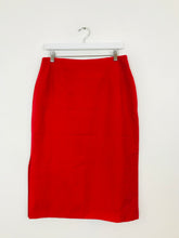 Load image into Gallery viewer, Armand Basi Women’s Wool Midi Pencil Skirt | 44 UK12 | Red