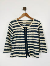 Load image into Gallery viewer, Mistral Women&#39;s Striped Collarless Blazer Jacket | UK10 | Multicolour
