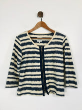 Load image into Gallery viewer, Mistral Women's Striped Collarless Blazer Jacket | UK10 | Multicolour