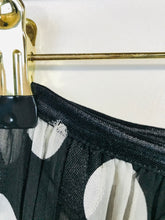 Load image into Gallery viewer, East Women's Polka Dot Pleated A-Line Skirt | L UK14 | Black