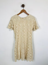 Load image into Gallery viewer, Stradivarius Women's Boho Crochet Shift Dress | L UK14 | White