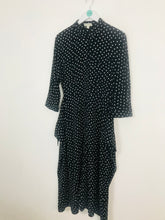 Load image into Gallery viewer, Whistles Women’s Polka Dot Shirt Style Maxi Dress | UK 10 | Black