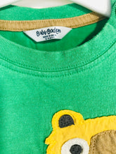 Load image into Gallery viewer, Boden Kid's Embroidered Embroidered Tiger T-Shirt | 12-18 Months | Green