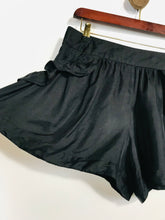 Load image into Gallery viewer, French Connection Women's Silk Ruffle Hot Pants Shorts | UK10 | Black
