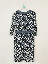 Load image into Gallery viewer, Basler Women’s Polka Dot Knee Length Shift Dress | UK14 | Navy White